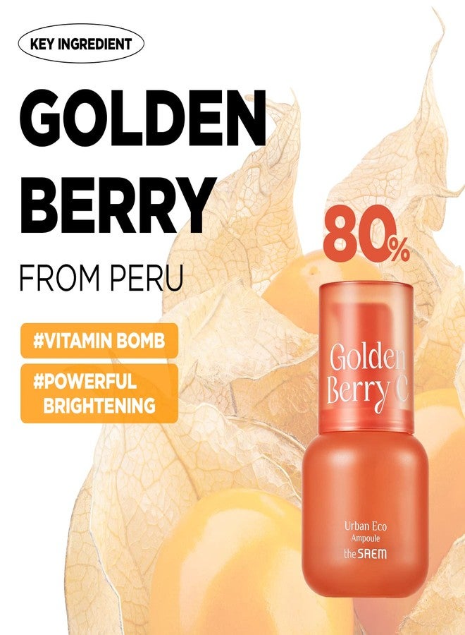 ذا سيم THESAEM Urban Eco Golden Berry C Ampoule - سيروم فيتامين للوجه بخلاصة التوت الذهبي البيروفي - توحيد لون البشرة، العناية بالعيوب، ترطيب - منتجات العناية بالبشرة الكورية النباتية للبشرة الباهتة، 1.01 أونصة سائلة. - Image 4